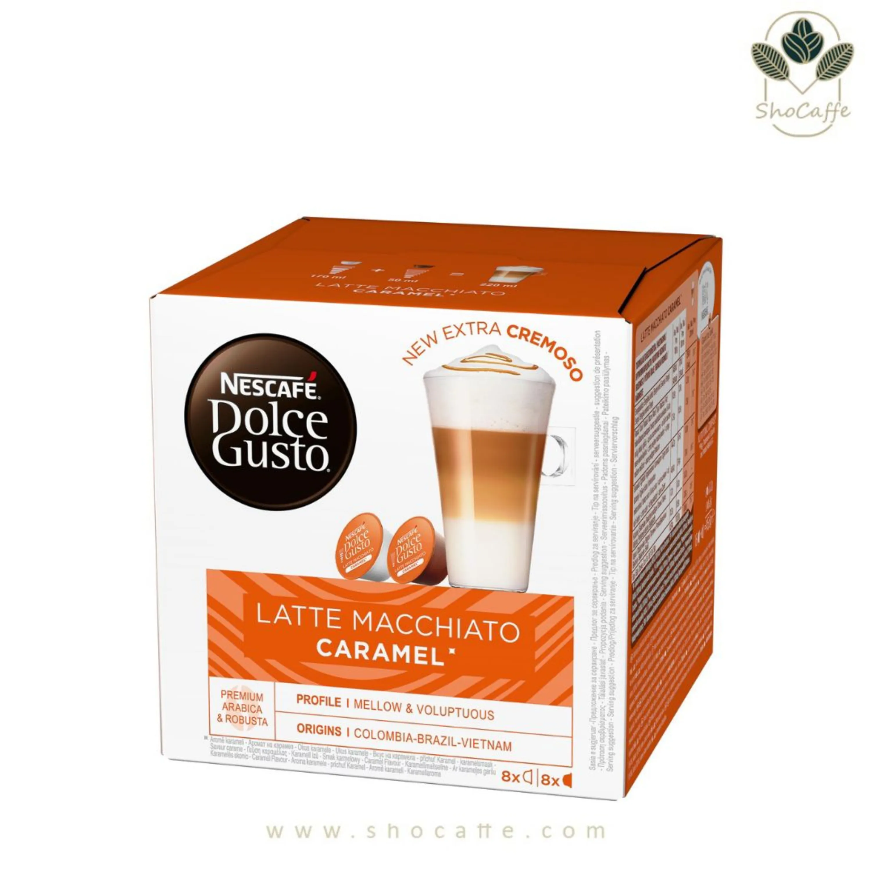 کپسول قهوه دولچه گوستو مدل لاته ماکیاتو کارامل Latte Macchiato Caramel